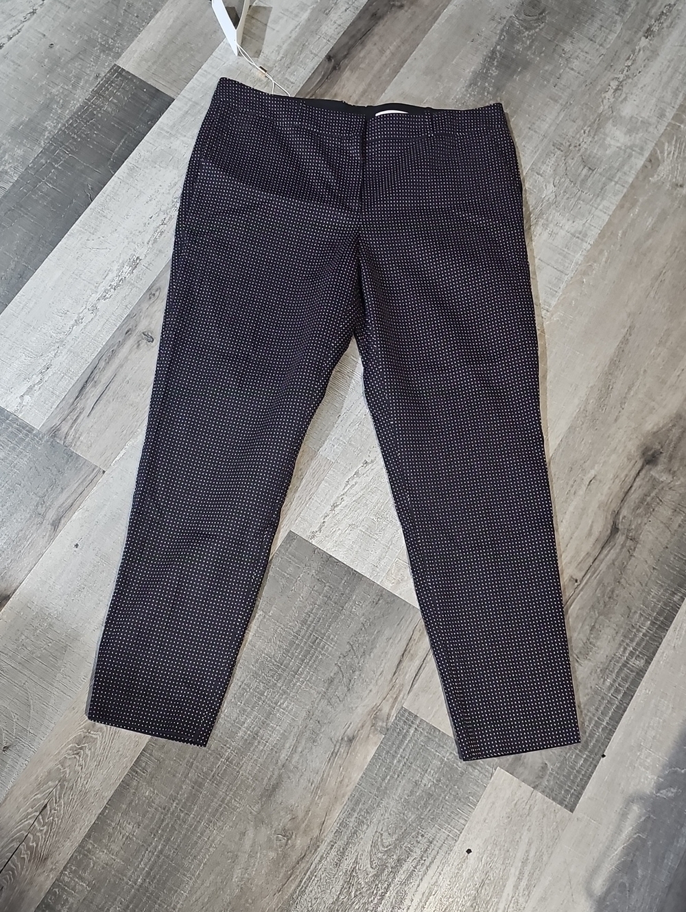 Woman's Navy Polka Dots Dress Pants (E)